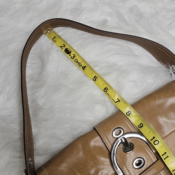 COACH Camel Soho Leather Shoulder Bag L056 8a05 with Scarf and Dustbag - Picture 7 of 16